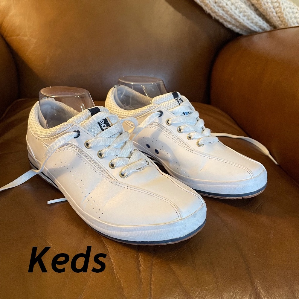 Womens White Leather Keds Size 8.5